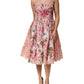 Dolce & Gabbana Pink Cotton Floral Pleated Sleeveless Dress