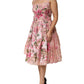 Dolce & Gabbana Pink Cotton Floral Pleated Sleeveless Dress