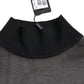 Dolce & Gabbana Black Mesh Turtleneck Sheer Blouse Top