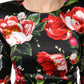 Dolce & Gabbana Black Floral Fiori Pittorici Bodycon Dress