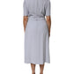 Dolce & Gabbana Light Blue Viscose Blend Floral Applique Dress