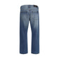 7FOR Blue Cotton Straight-Leg Jeans