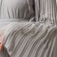 Dolce & Gabbana Grey Pleated Maxi Long Sleeve Silk Blend Gown Dress