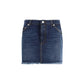 Dolce & Gabbana Blue Cotton Mini Skirt