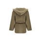 Jacob Cohen Brown Fleece Wool Coat