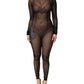 Dolce & Gabbana Black Sheer Mesh Long Sleeve Jumpsuit Bodysuit Dress