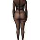 Dolce & Gabbana Black Sheer Mesh Long Sleeve Jumpsuit Bodysuit Dress