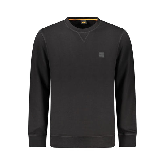Hugo Boss Black Cotton Sweater Mens Sweater