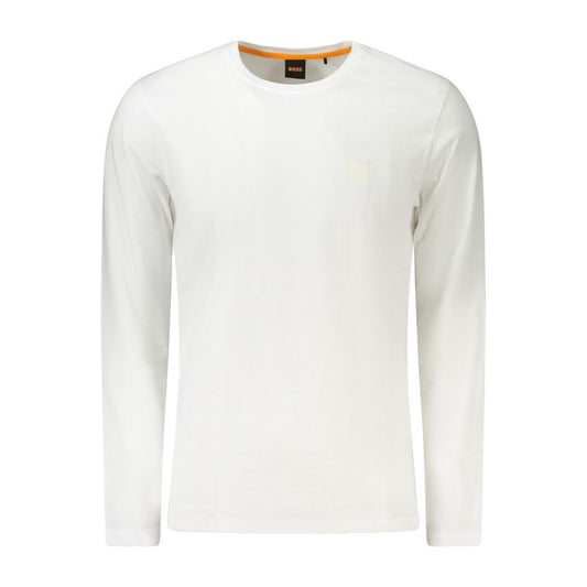 Hugo Boss White Cotton Men T-Shirt Mens T-Shirt