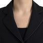 Dolce & Gabbana Black Wool Single Breasted Cropped Jacket