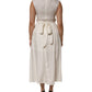 L'Autre Chose Ivory White Sleeveless Maxi Cupro Viscose Dress