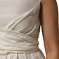 L'Autre Chose Ivory White Sleeveless Maxi Cupro Viscose Dress