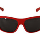 Dolce & Gabbana DG4027 Red Crystal Black Lens Shades Sunglasses
