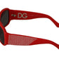 Dolce & Gabbana DG4027 Red Crystal Black Lens Shades Sunglasses
