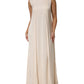Peserico Beige Viscose Pleated Sleeveless Long Maxi Dress