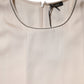 Peserico Beige Viscose Pleated Sleeveless Long Maxi Dress
