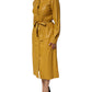PINKO Polyester Belted Shirt Midi Long Sleeve Yellow Mustard