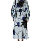 Christian Pellizzari Blue Sequin Embellished Shirt Maxi Dress