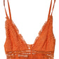 Alberta Ferretti Orange Lace Bustier Layered Maxi Dress