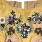 Dolce & Gabbana Yellow Silk Floral Embroidered Maxi Dress