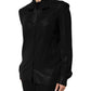 Dolce & Gabbana Black Viscose Long Sleeve Tie Neck Blouse Top