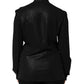 Dolce & Gabbana Black Viscose Long Sleeve Tie Neck Blouse Top