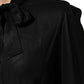 Dolce & Gabbana Black Viscose Long Sleeve Tie Neck Blouse Top