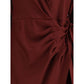Crida Milano Bordeaux Silk Casual Dress