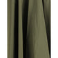 Sara Roka Green Polyester Midi Skirt