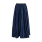 Sara Roka Blue Polyester Midi Skirt