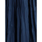 Sara Roka Blue Polyester Midi Skirt