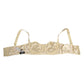 Dolce & Gabbana Cream Satin Blend Balconette Bra Underwear
