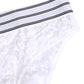 Dolce & Gabbana White Lace Slip Brief Logo Waistband Underwear