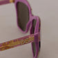 Dolce & Gabbana DG4251 Pink Gold Full Rim Rectangle Frame Shades