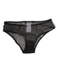 Dolce & Gabbana Black Sheer Mesh Lace Bikini Briefs Underwear
