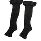 Dolce & Gabbana Black Sheer Nylon Logo Band Over-the-Knee Stocking Socks
