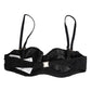 Dolce & Gabbana Black Polyester Embroidered Underwire Bra Underwear