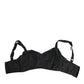 Dolce & Gabbana Black Stretch Nylon Bustier Bra Underwear