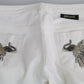 Just Cavalli White Cotton Slim Fit Mid Waist Skinny Trouser Jeans