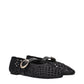 Stuart Weitzman Black Leather Ballet Flats