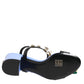 Dolce & Gabbana Multicolor Floral Appliqué Crystal Sandal Shoes