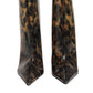 Dolce & Gabbana Leopard Print PVC Pointed Toe Boots Shoes