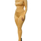 Dolce & Gabbana Gold Yellow Stretch Long Sleeve Bodysuit Dress