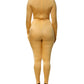 Dolce & Gabbana Gold Yellow Stretch Long Sleeve Bodysuit Dress