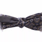 Dolce & Gabbana Blue Silk Baroque Fantasi Tied Bow Tie Papillon