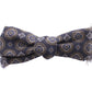 Dolce & Gabbana Blue Silk Baroque Fantasi Tied Bow Tie Papillon