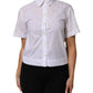 Dolce & Gabbana White Collared Short Sleeve Polo Shirt Top
