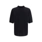 Saint Laurent Black Wool Polo Shirt