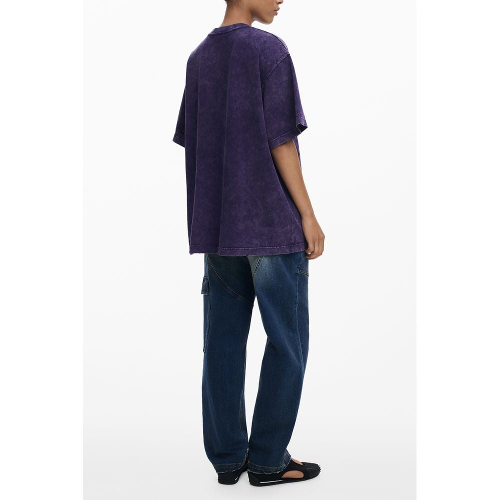 Desigual Purple Cotton T-Shirt