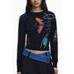Desigual Black Viscose Sweater